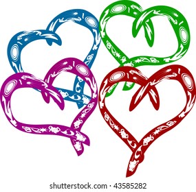 Set of abstract hearts