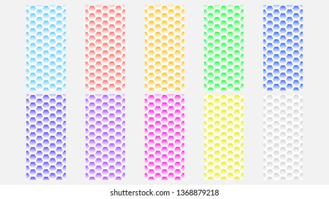 Set Of Abstract Hexagon Background