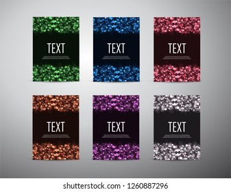 Set of Abstract hexagons background on Brochure business design template or roll up.