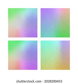 Set of abstract holographic backgrounds. Vector illustration. 