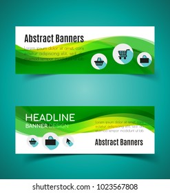 Set of abstract  horizontal banners.