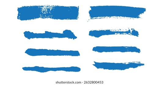 Conjunto de Plantillas abstractas de fondo Horizontal grunge. Vector de manchas negras con bordes irregulares. Pinceladas dibujadas a mano aisladas en blanco. Para texto, publicidad, diseño de texturas