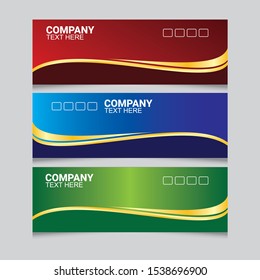 Set of abstract horizontal web banner templates