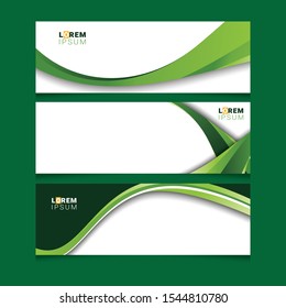 Set of abstract horizontal web banner templates