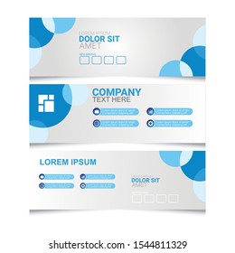 Set of abstract horizontal web banner templates