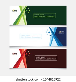 Set of abstract horizontal web banner templates