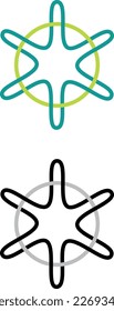 un conjunto de iconos abstractos