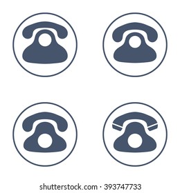 Set of abstract icons - support service