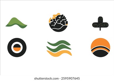 Set of abstract icons. Vector design elements for business branding and corporate identity