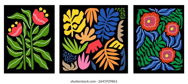 Set of Abstract illustration in Matisse Style