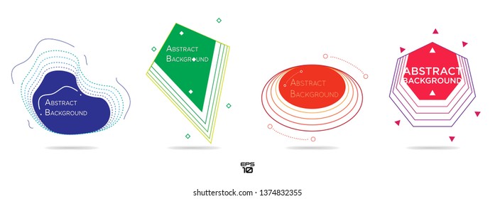 Set of Abstract illustrations. Vector.