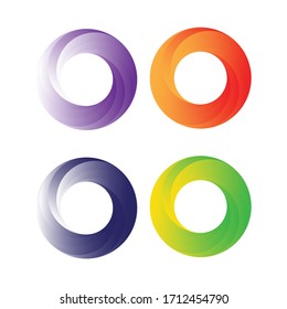 Set of abstract Infinite loop logo template