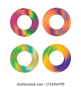 Set of abstract Infinite loop logo template