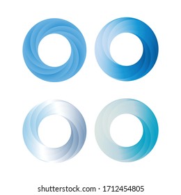 Set of abstract Infinite loop logo template