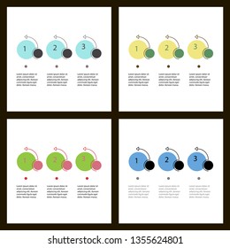 Set of Abstract infographics number options template. Vector illustration. Can be used for workflow layout, diagram, business step options, banner, web design.