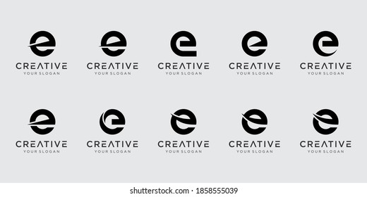 Set of abstract initial letter G logo template. icons for business of fashion, automotive, financial