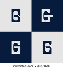 Set of abstract initial letter G logo design. Premium Vector
