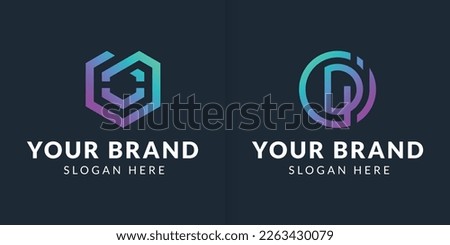 Set of abstract initial letter G logo template. icons for business of fashion, digital, technology [[stock_photo]] © 