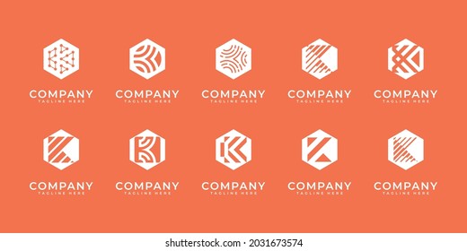 Set of abstract initial letter k, logo design template. icons for business of luxury,elegant,simple.