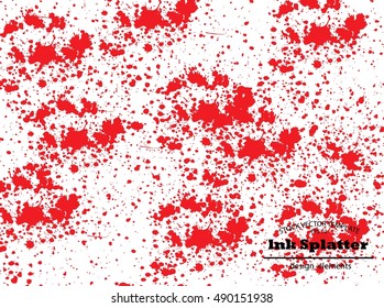 Set of Abstract Ink splash background, grunge vector design template - paint brush