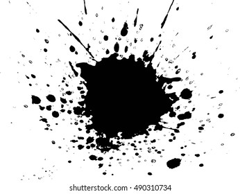 Set of Abstract Ink splash background, grunge vector design template - paint brush