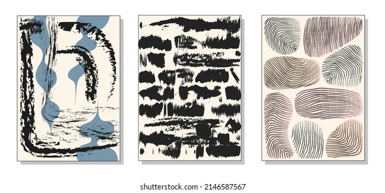 Cuadros interiores abstractos. Adecuado para portadas y afiches. abstracción moderna. Arte, moda, estilo. Ilustración vectorial.