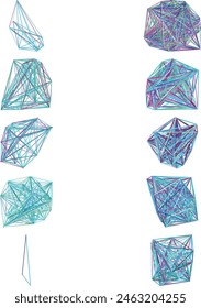 A set of abstract isolated futuristic node network connection design elements.