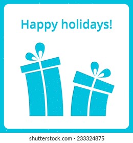 Set of abstract isolated gifts. Vector editable illustration.