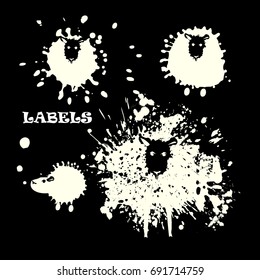 Set of abstract lambs. Vector