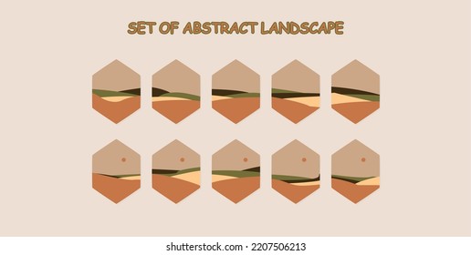 abstrakte Landschaft. Boho-Landschaft