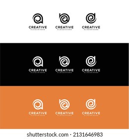 Set of abstract letter d, a logo template