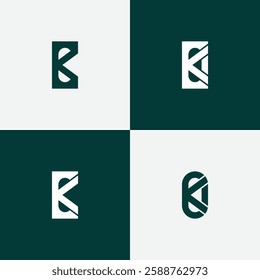 Set of abstract letter K logo design. K letter logo premium and unique logo vector logo.