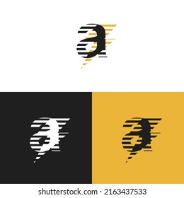 Satz abstrakter Buchstaben und Blitze, Vorlage für das Energiemodell mit mehrfachem Hintergrund, Vektorgrafik