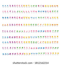 Satz abstrakter Buchstaben Logo-Design-Element Vektorgrafik