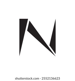 set of Abstract letter N logo design. modern creative logotype monogram icon design inspiration.