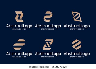 Set of abstract letter Z logo design