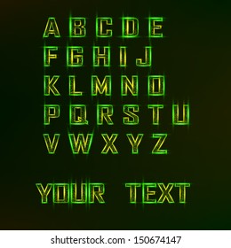 Set abstract letters. Vector illustration. EPS 10.