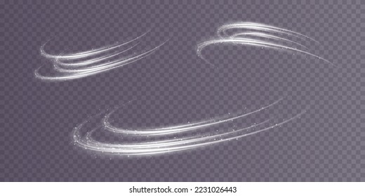 Set of abstract light lines of movement and speed. White. Bright galaxy. Glowing podium. Space tunnel. Light everyday glowing effect. semicircular wave, light vortex wake. bright spiral
 - Shutterstock ID 2231026443