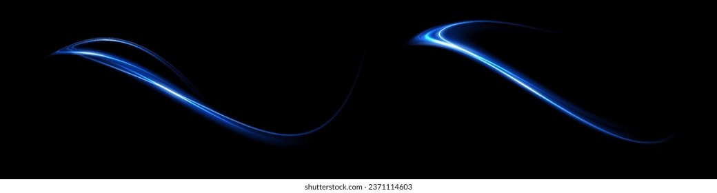 Set of abstract light lines of movement and speed. light blue ellipse. Brilliant galaxy. Glowing podium. Space tunnel. Light everyday glowing effect. semicircular wave, light vortex wake. Bright spira