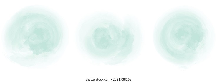Conjunto de abstrato verde limão água salpicar em um fundo branco. Textura de aquarela vetorial em cor de salada. Mancha de pincel de tinta. Mancha manchas verde limão. Mancha pastel aquarela