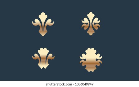 Set of Abstract Line and Geometry icon vector illustration design Logo Template