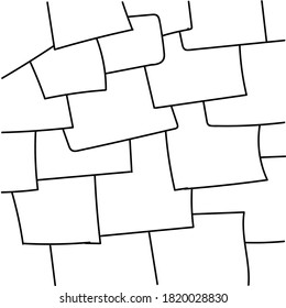 Set of Abstract Line hand drawn collection pattern background