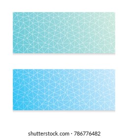 Set of abstract line modern banners or backgrounds vector design green and blue colors