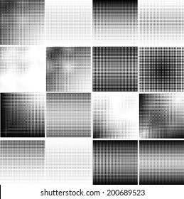 Set of abstract line seamless pattern. Vector illustration 