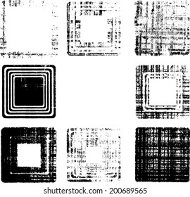 Set of abstract line seamless pattern. Vector illustration 