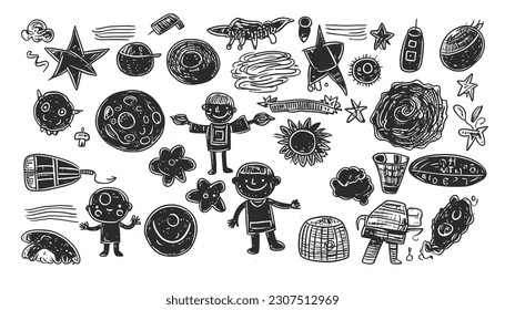 Set von abstrakter Line-Illustration