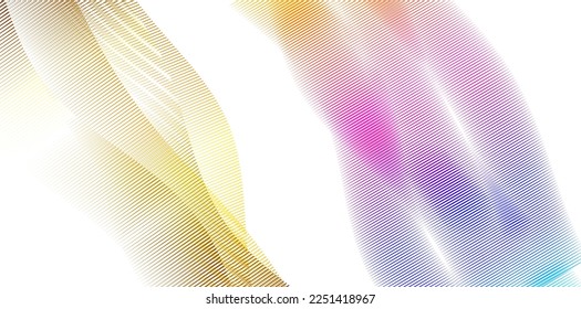 Legen Sie abstrakte Linien Farben Design Element auf weißem Hintergrund der Wellen. Vektorgrafik eps10 für farbige, elegante Visitenkarte, Druckbroschüre, Flyer, Banner, Coverbook, Label, Stoff
