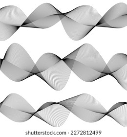 Set Abstract lines colors design element on white background of waves. Vector Illustration eps 10 for grunge elegant business card, print brochure, flyer, banners, cover book, label, fabric
