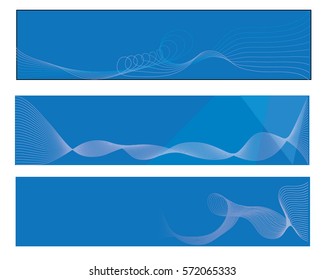 Set Abstract lines wave background for business wedding and valentine day card. Vector