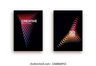 Set abstract liquid geometric shape. fluid gradient design banner, card, brochure. Isolated waves. Trendy minimal modern design isolated background. Abstract geometric lines patterns composition set